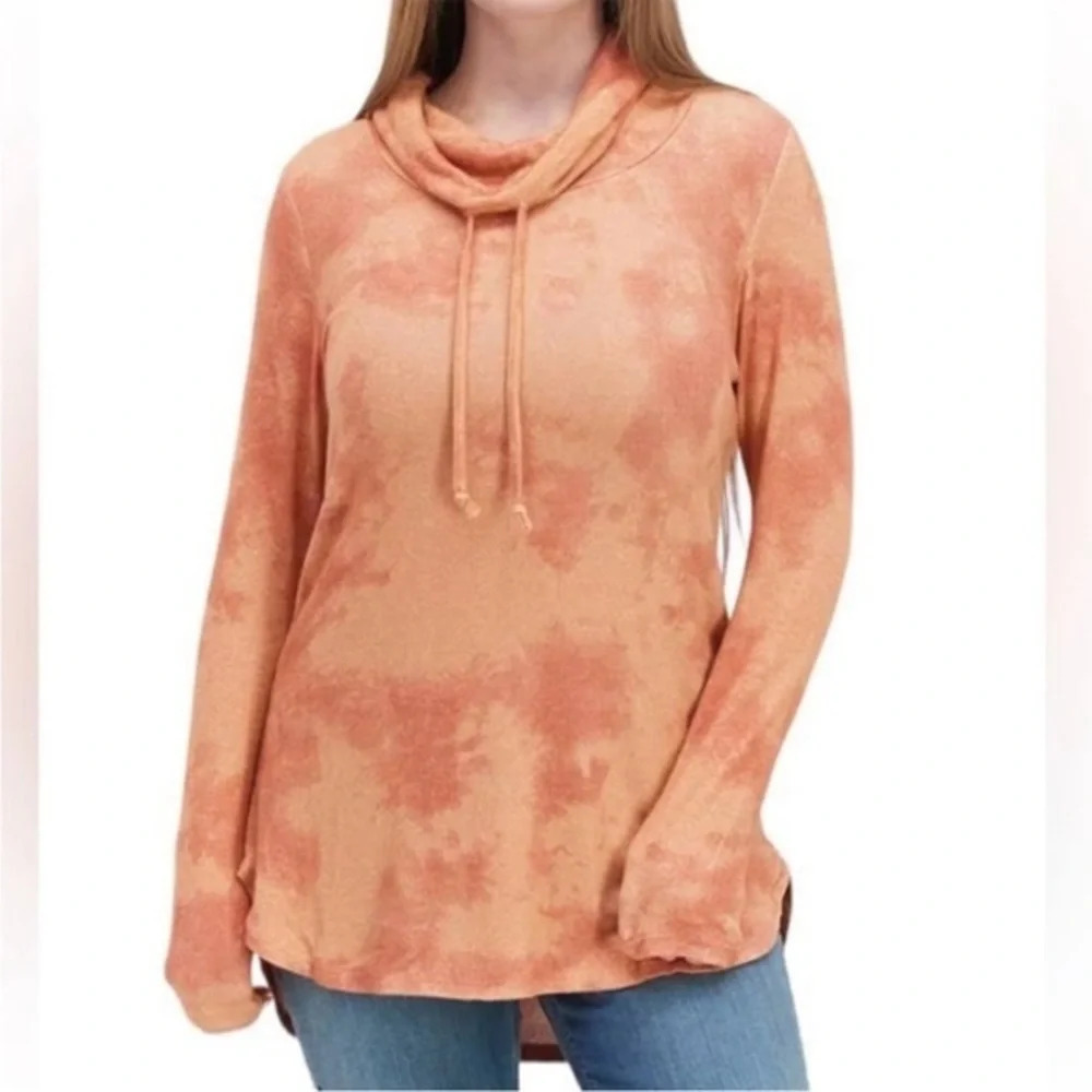 New Market & Spruce Cowl Neck Tunic Shirt Long Sleeve